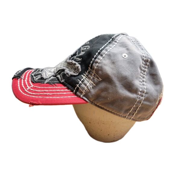 Vintage TRUE RELIGION Distressed Y2K Plaid Buddha Baseball Cap Trucker Hat HTF! - Picture 4 of 7